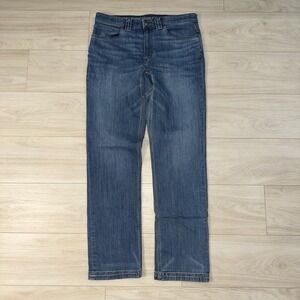 Duluth Trading Co Ballroom Double Flex Jeans Mens 34x33 Relaxed Fit Blue Denim